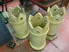 Three chimney pots