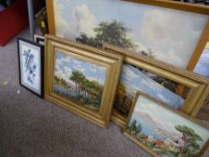 Parcel of paintings and prints etc
