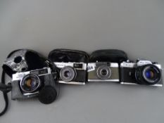 Parcel of four vintage cameras