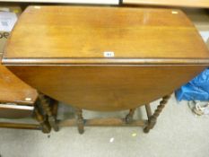 Barley twist gate leg table