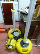 Pair of Defender 18w uplights along with large 50m cable reel E/T