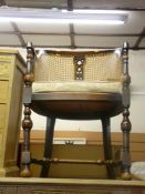 Cane backed tub chair
