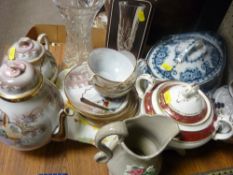 Parcel of mixed porcelain and glassware