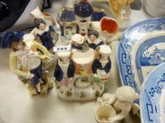 Parcel of various Staffs group figures etc