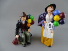 Two Royal Doulton figurines 'Balloon Lady' HN2935 and 'Balloon Man' HN1954