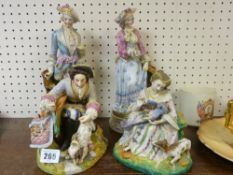 Four Continental figures and groups