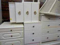 Parcel of white modern bedroom furniture