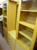 Modern light wood display unit, possibly by Swedish makers