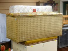 Basket weave ottoman