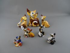 Collection of stylized Goebel cats by Rosina Wachtmeister