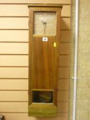 Polished wooden cased wall hanging clock