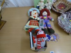 Collection of various composition dolls and figures etc