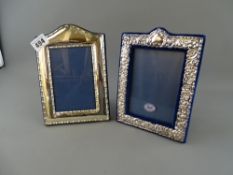 Two modern silver portrait frames