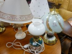 Selection of miscellaneous table lamps