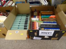 Volumes of 'The Modern Encyclopaedia Illustrated' and a box of vintage books