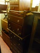 Parcel of Stag bedroom furniture comprising chest of seven drawers, chest of five drawers and a