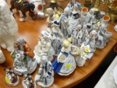Large parcel of mainly Continental figurines, some musical