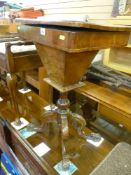 Walnut sewing table with comprehensive interior