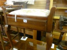 Mahogany piano stool