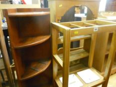 Hallstand with painted drip trays, pine hanging wall rack and a corner rack