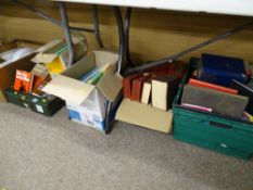 Large quantity of vintage and other books in several boxes and crates