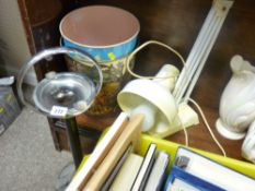 Mixed parcel of items including smoker's companion, anglepoise lamp, military manuals etc