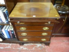 Neat antique chest of four drawers with brush slides