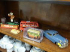 Quantity of diecast vehicles, novelty reproduction moneybox and a West German Arnold Candidat