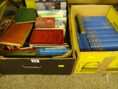 Two boxes of vintage books including editions of 'The British Encyclopaedia Illustrated'