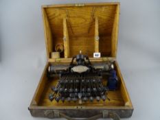 Blickensderfer No. 5 typewriter in wooden carry case