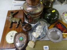 Excellent parcel of maritime and other items including a port starboard lamp, glass floats, ship