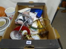 Box of various household goods