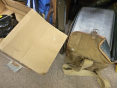 Military canteen items, vintage lantern etc