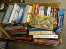 Box of books including one titled 'Longleat' by the Marchioness of Bath, signed to the interior '