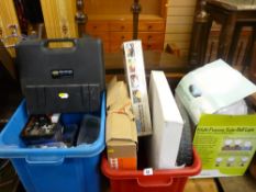 Parcel of miscellaneous garage car fixings including a ring borescope inspection camera, tile