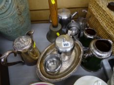 Miscellaneous parcel of mainly metalware including school bell etc