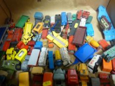 Box of assorted diecast vehicles including Dinky etc