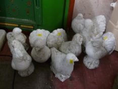 Parcel of small bird garden ornaments