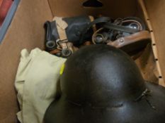Box of old militaria