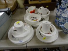 Quantity of Wedgwood 'Corn Poppy' tableware by Susie Cooper