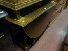 Twin flap barley twist gate leg table