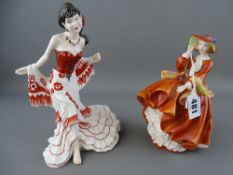 Two Royal Doulton figurines 'Courtney' HN4762 and 'Top o' the Hill' HN4776