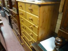 Pine multi-drawer chest