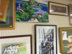 Parcel of paintings and fine framed photographs