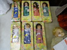 Parcel of seven boxed porcelain dolls from The Knightsbridge Collection