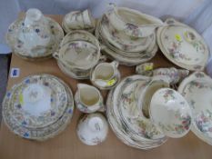 Florentine pattern part dinner and coffee service and a quantity of floral decorated Foley china