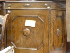 Good oak single door hall robe