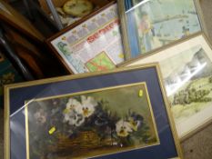 Parcel of maps, prints, paintings etc