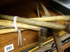 Vintage pick, hammer, mallet