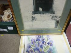 Framed photograph by RAYMOND KING, signed in pencil and a portfolio of artwork by various artists,